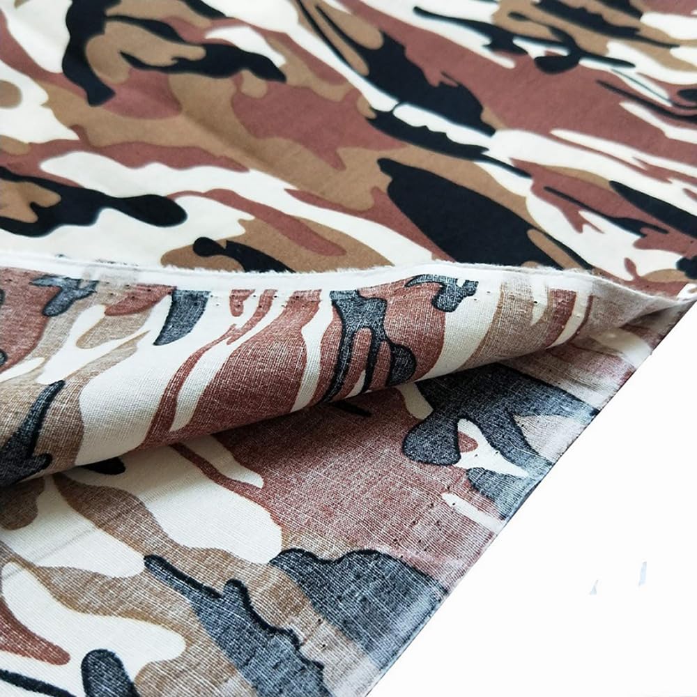 Materiał w jednym kawałku, zestaw 2 sztuk, materiał moro, bawełna, patchwork, materiał do pikowania, odporny na rozerwanie, 50 x 70 cm, bawełniany materiał do majsterkowania, rzemiosła artystycznego,