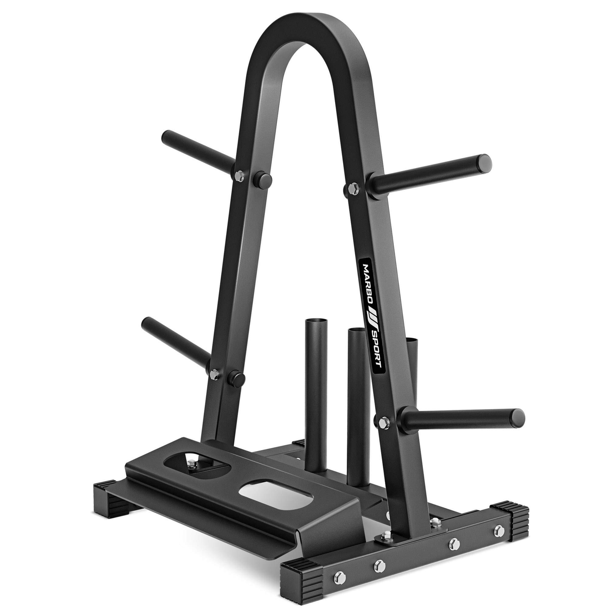 Marbo Sport - Supporto Multiplo MH-S007 2.0 – Porta pesi palestra casa per dischi, bilancieri e manubri – Attrezzi palestra multifunzione per allenamento fitness completo a casa