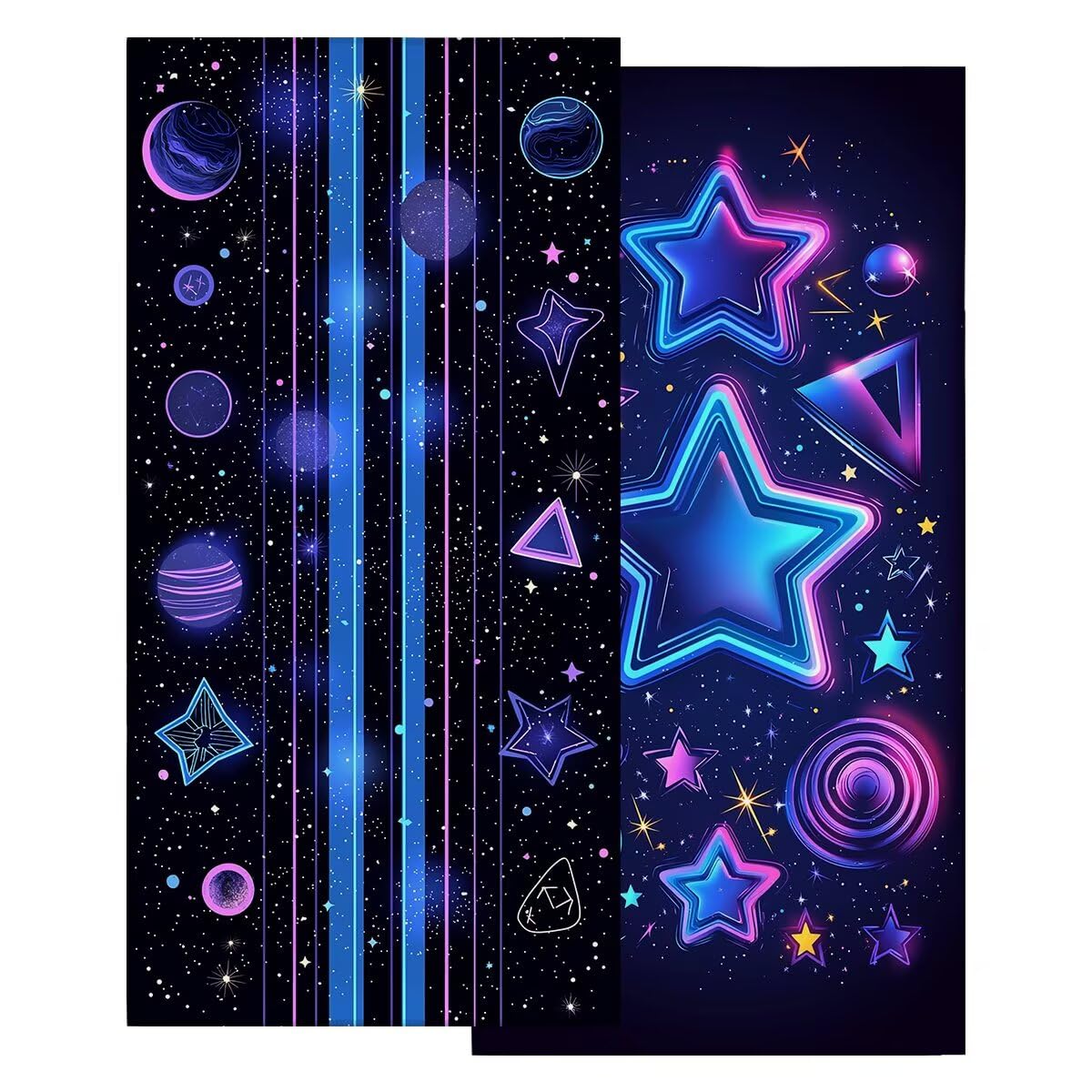 Ręcznik plażowy 90 x 180 cm, ręcznik gimnastyczny z mikrofibry szybkoschnący zestaw 2 ręczników plażowych, lekki kompaktowy ręcznik z mikrofibry duży do podróży, prezent dla mężczyzn i kobiet (gwiazda
