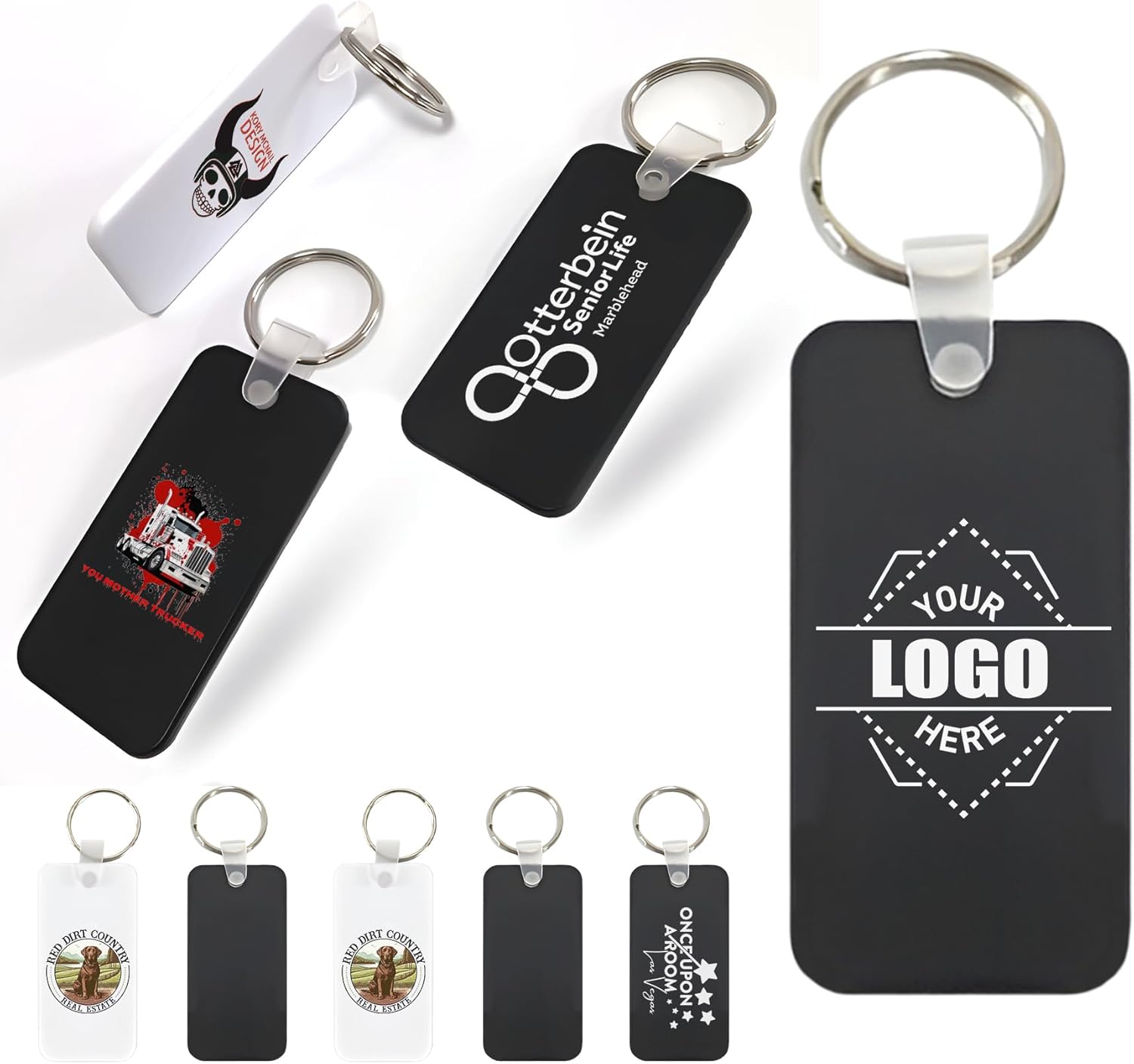 Mia & Cale Custom PVC Keychain – PVC Tag for Branding, Promotions, Events, Giveaways, Bulk Custom Company Gifts
