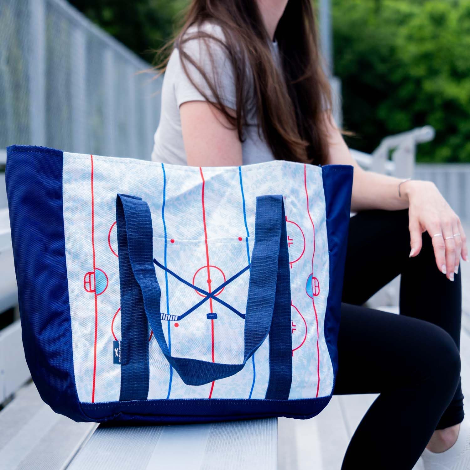 ChalkTalkSPORTS Hockey Tote Bag | Rinkside | Hockey Accessory Bag for Men, Women and Kids