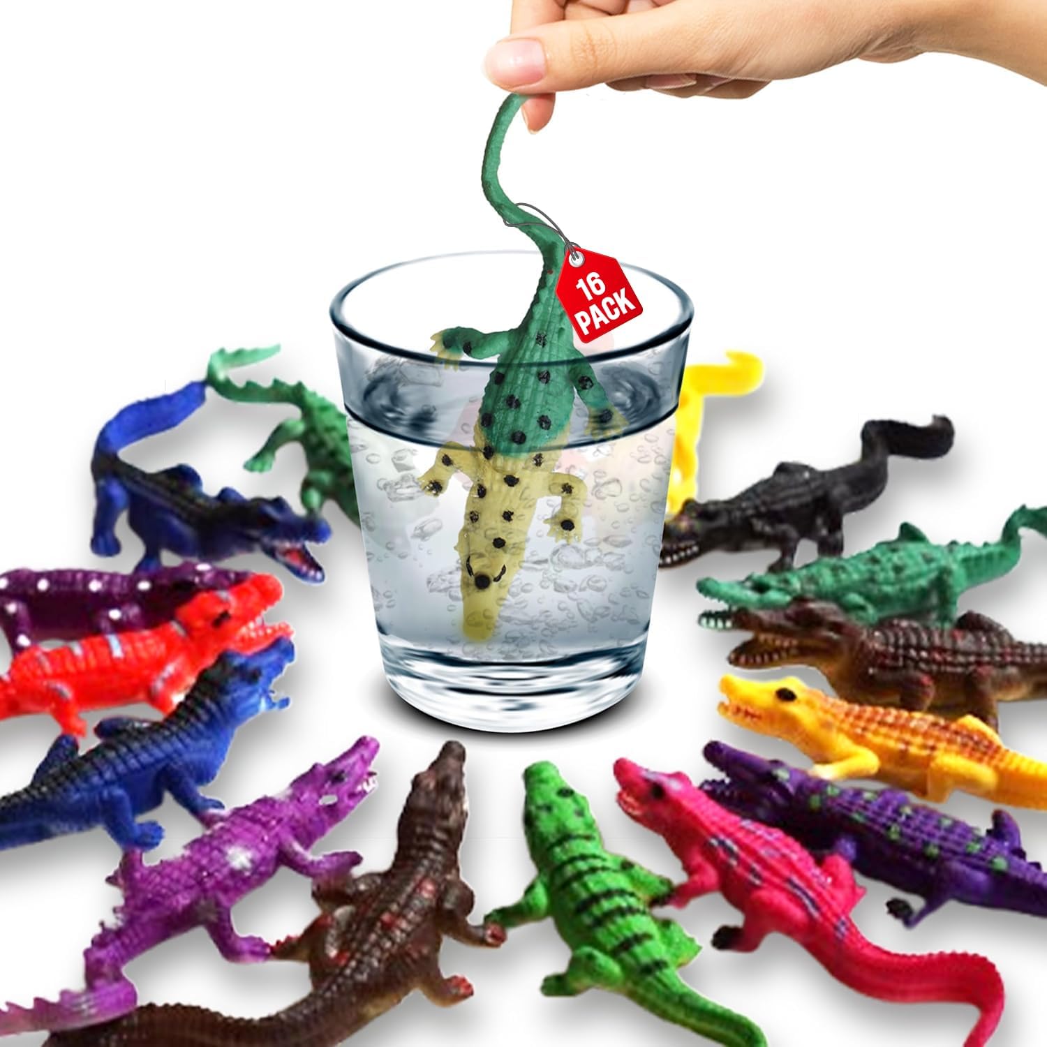Color Changing Snake Toys – 6 Pack Stretchy Reptile Fidgets for Kids – Sensory Water Creatures for Bath, Pool, Party Favors, Easter Basket, Classroom Prizes – Heat Reactive Slithering Animals