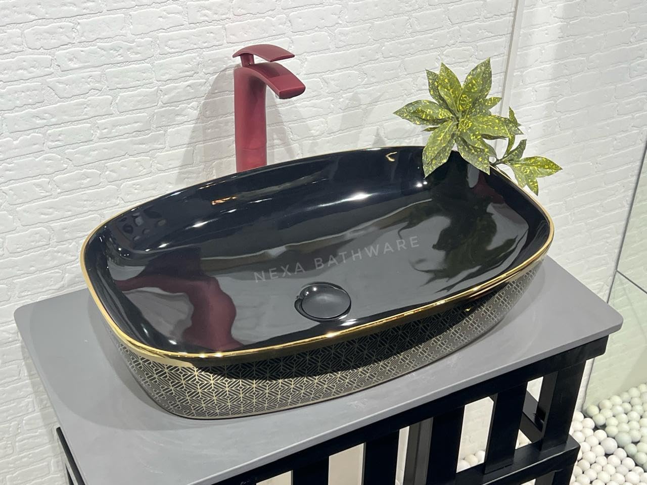 See full amazon price history chart for Nexa Bathware Impoarted Ceramic Wash Basin | Luxurious Wash basin Table Top Bathroom Sink WashBasin BLACK AND GOLD Colour With High Temprature (24 x 15 x 5.5 INCH) NC-448 Nexa Bathware Impoarted Ceramic Wash Basin | Luxurious Wash basin Table Top Bathroom Sink WashBasin BLACK AND GOLD Colour With High Temprature (24 x 15 x 5.5 INCH) NC-448 (B0D986GL8P) Amazon Price History, Amazon Price Tracker