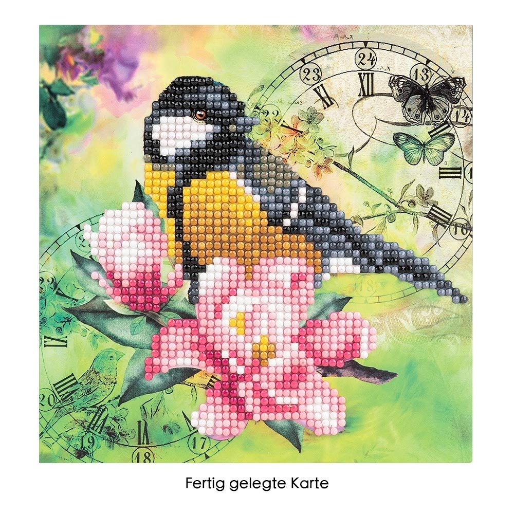 Carte De Vœux Diamond Painting Ideen Mit Herz - Motif Robe/Sac à Main, 16x16cm, Avec Strass Et Outils