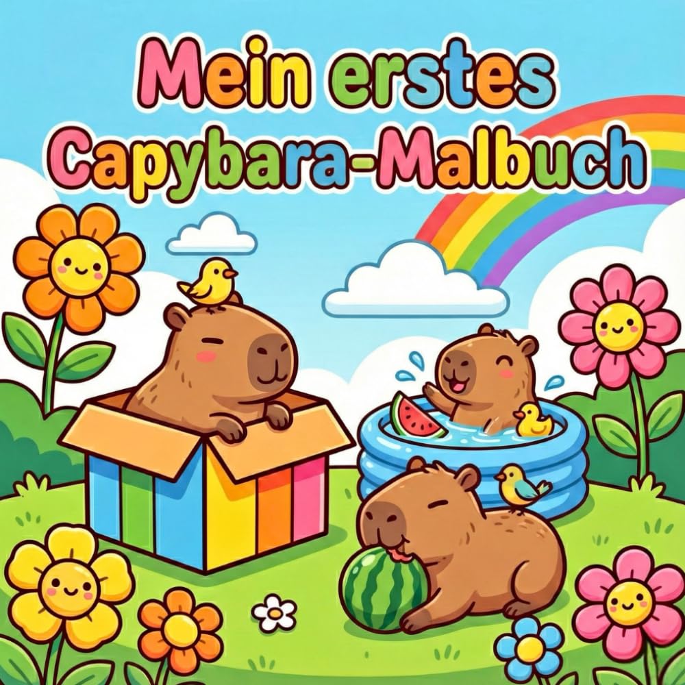 Mein erstes Capybara-Malbuch · Fröhliches Ausmalbuch für Kinder: Kindgerechtes Ausmalbuch mit niedlichen Capybaras · Einfache Motive · Für Kindergarten & Vorschule