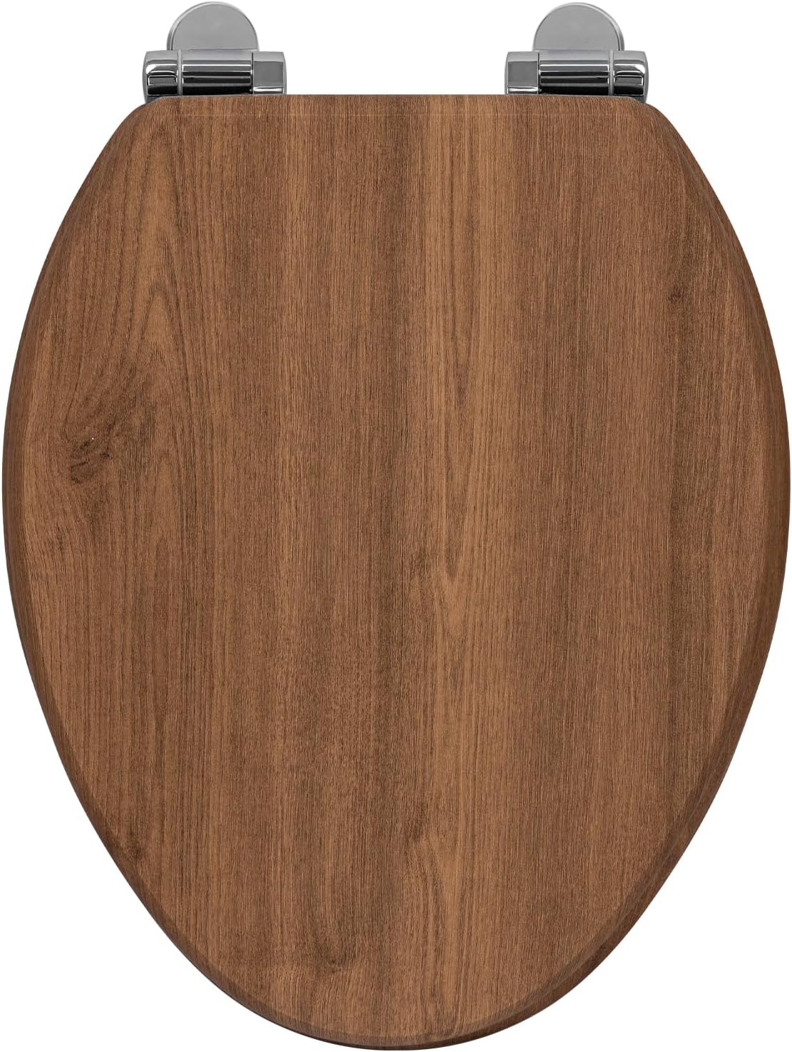 Elongated Toilet Seat, Molded Wood Toilet Seat with Quietly Close | Wood Toilet Seat With Quick Release Hinges, Anti-Pinch Bumpers, Adjustable Hinges, Easy to Install and Clean