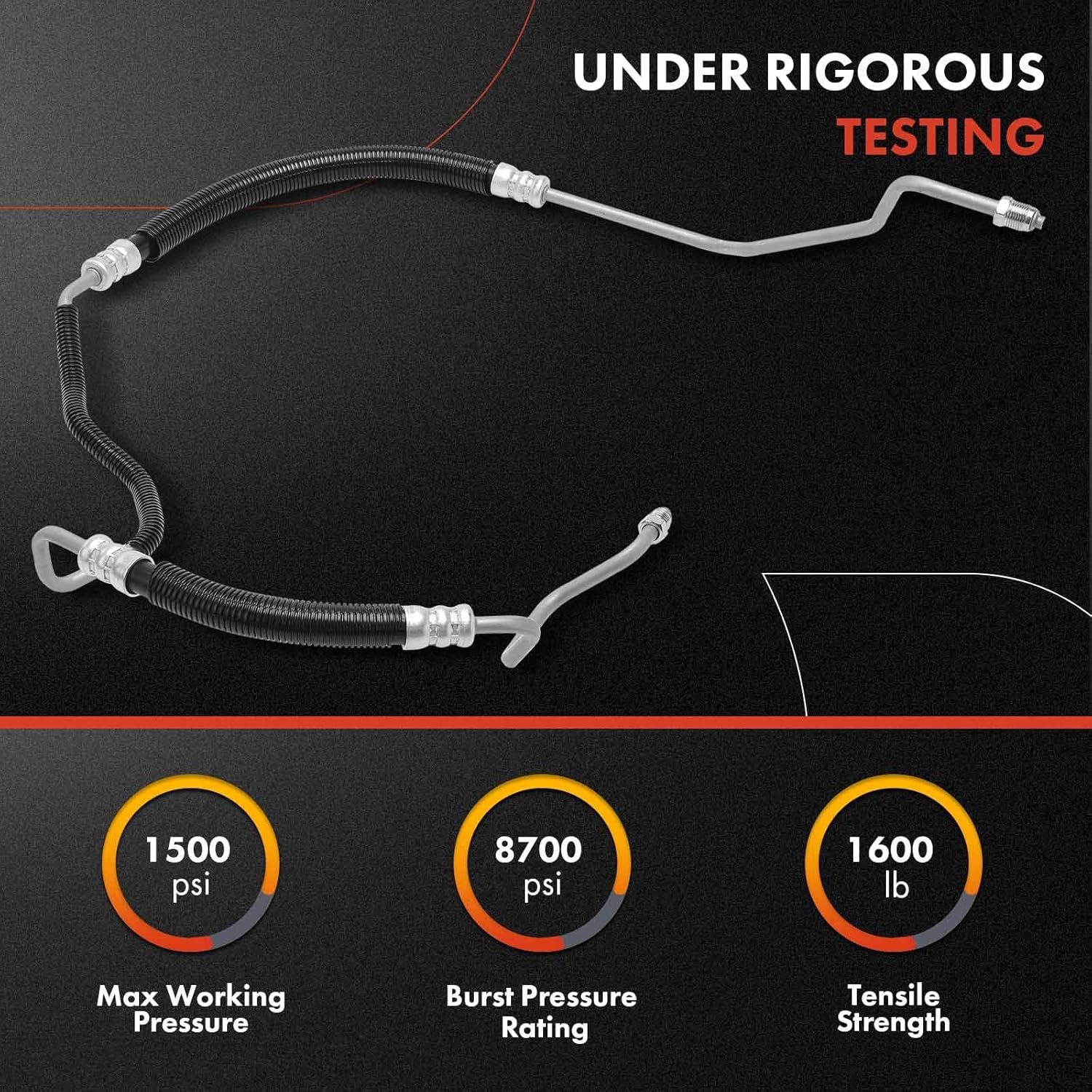 A-Premium Power Steering Pressure Hose Line Assembly Compatible with Chevrolet Aveo 2004-2008, Aveo5 2006-2008 & Suzuki Swift+ 2004-2008 & Pontiac Wave, Wave5, L4 1.6L, Pump To Gear/Rack Pinion