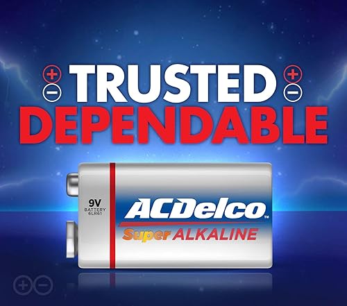 Miniatura 7 de ACDelco 8 baterías de 9 voltios, batería súper alcalina de máxima potencia, 7 años de vida útil, embalaje resellable (paquete de 2)