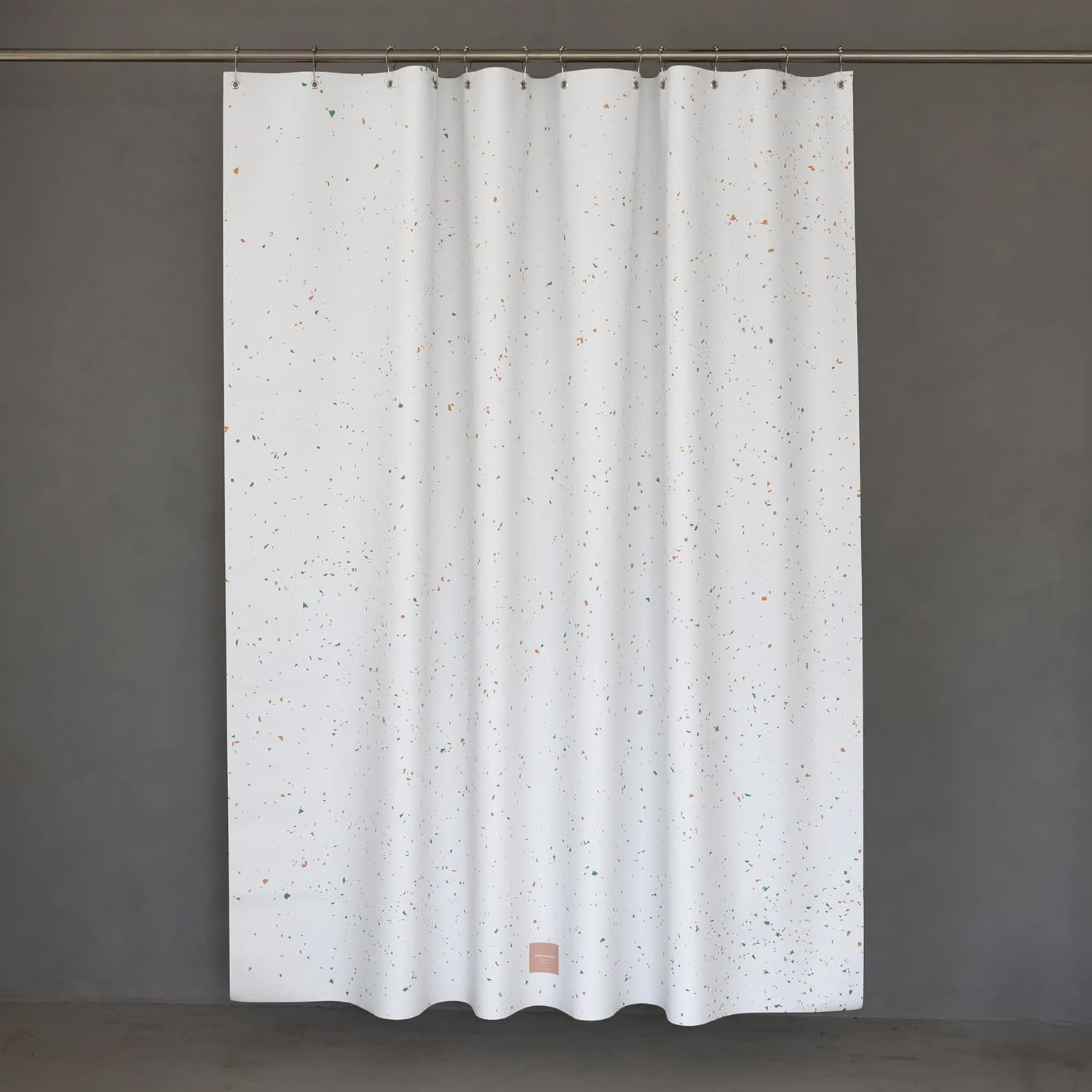 Quick-Dry Lightweight Shower Curtain – Made in Korea, Designed for Daily Showers | Splatter-Yellowgreen | 71” W x 74” L