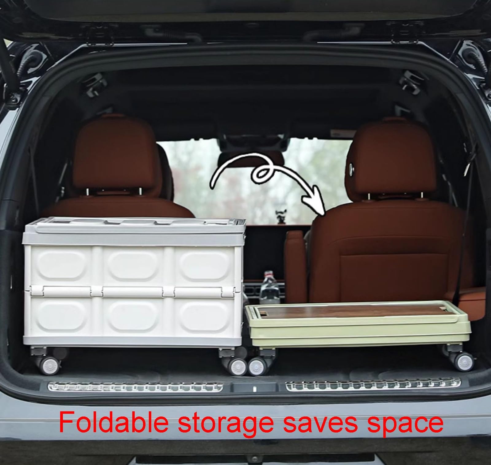 Outdoor-Camping-Aufbewahrungsbox mit hohlen Griffen, tragbarer Hand- oder Ziehwagen, abnehmbarer Holzdeckel, 18 l Fassungsvermögen, für Campingausrüstung und Zubehör