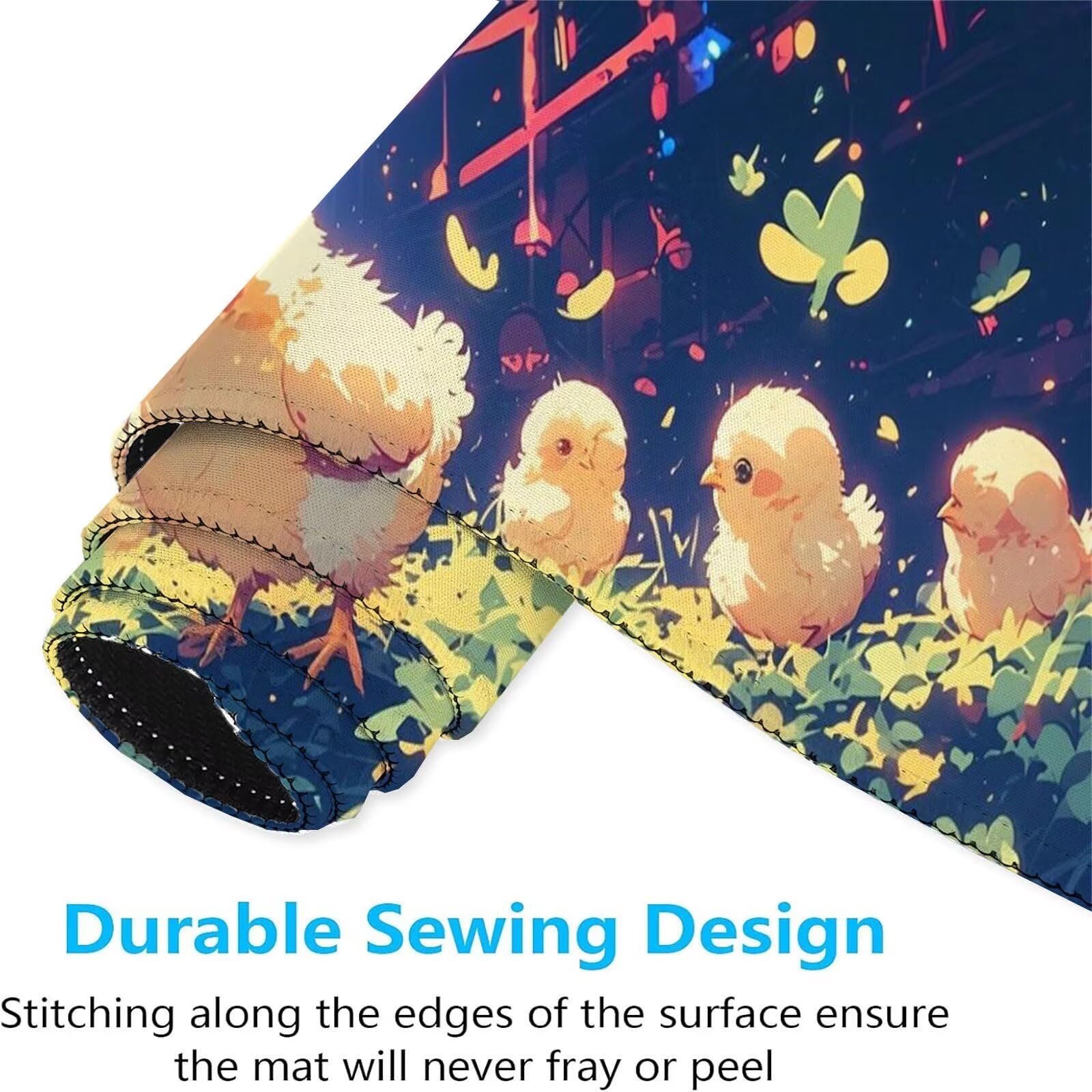 Alfombrilla Ratón Polluelo Alfombrilla Ratón Gaming XXL 1200x600x3mm Accesorios Escritorio,Antideslizante Mousepad Animal Tapete Escritorio Infantil,para Alfombrilla Pc Teclado Ratón J756