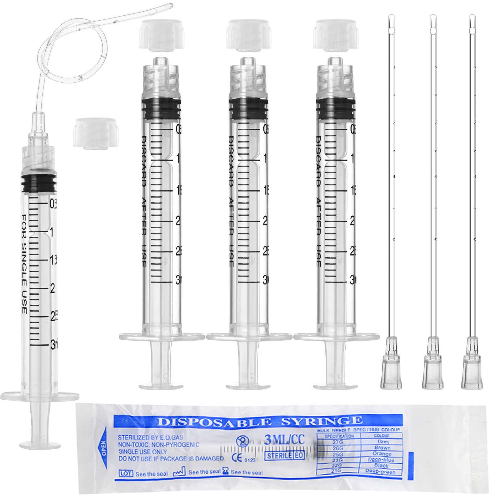 20ml Luer Lock Syringe with Cap and Soft Plastic Tube, Pack of 30 — Amazon image 16