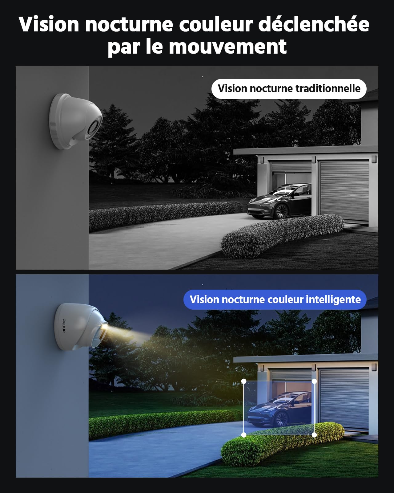 ANNKE Kit Caméra de Surveillance Exterieure 3K Lite DVR avec 4 Caméras 1920 X 1080 de Vidéosurveillance Etanches, Détection de Personne/Véhicule, Vision Nocturne en Couleur, Étanche IP67, No HDD