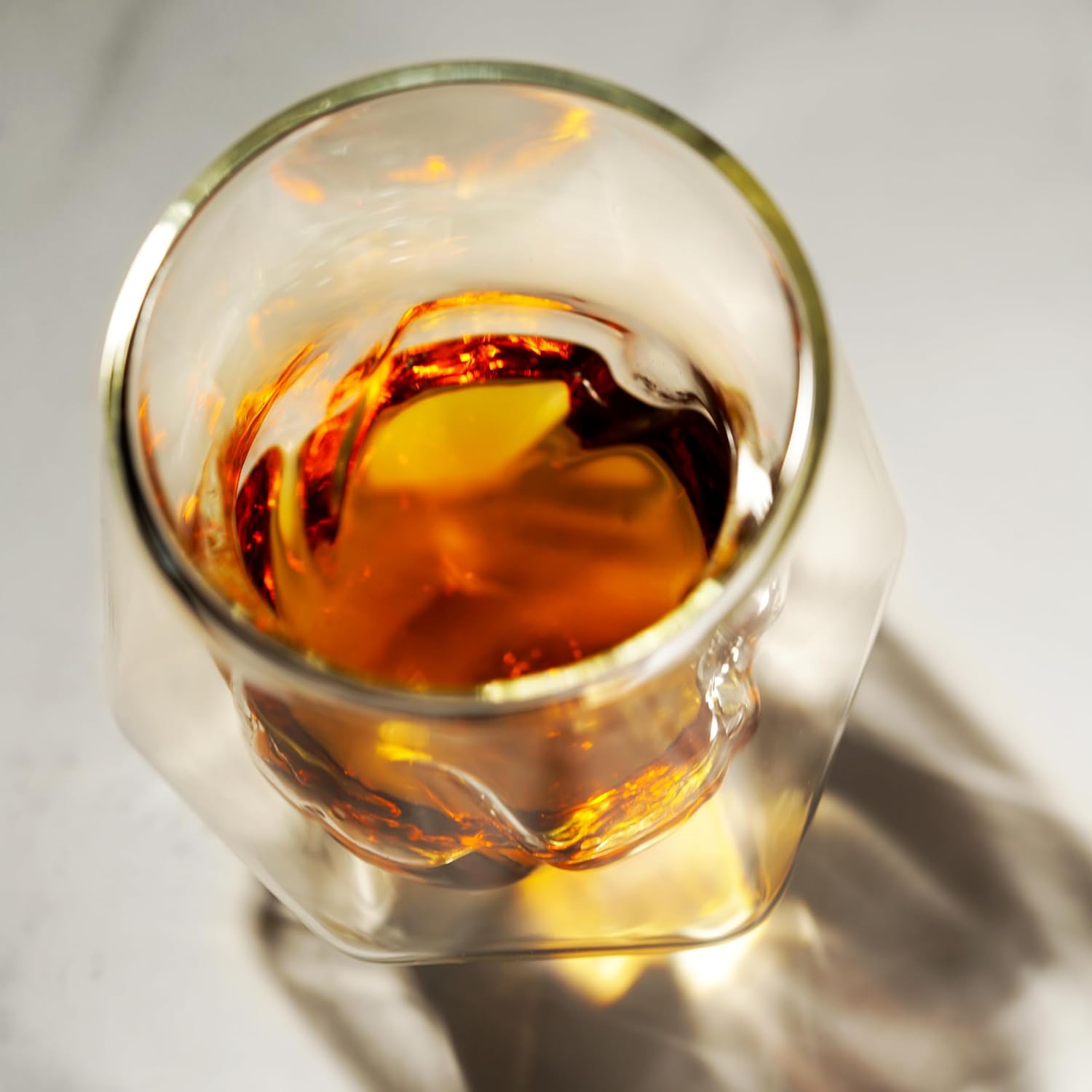 Viski Aerating Whiskey Tumbler, Whiskey Tasting Glass, Double Walled Snifter, Specialty Bourbon Tumbler, Clear Glass, Dishwasher Safe, 6 Oz, Set of 1 - Image 7