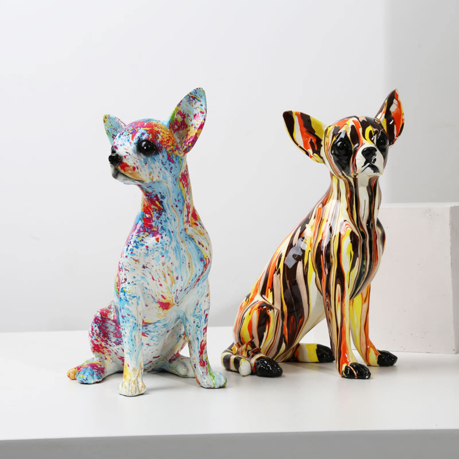 SCULTURA CHIHUAHUA REALISTICA Per Giardino Altamente Dettagliata