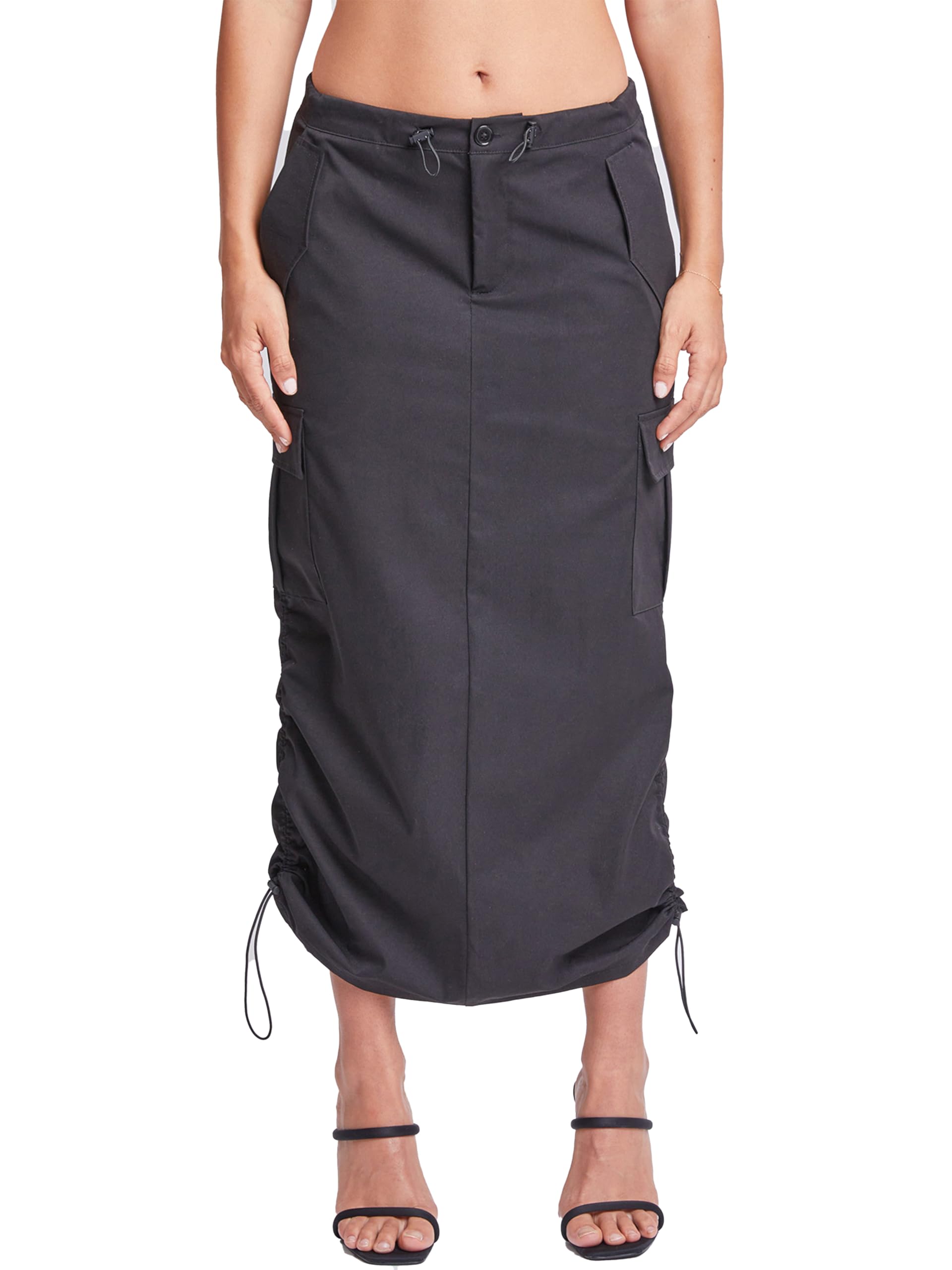 YMI Jeans Women's Midi Cargo Parachute Skirt