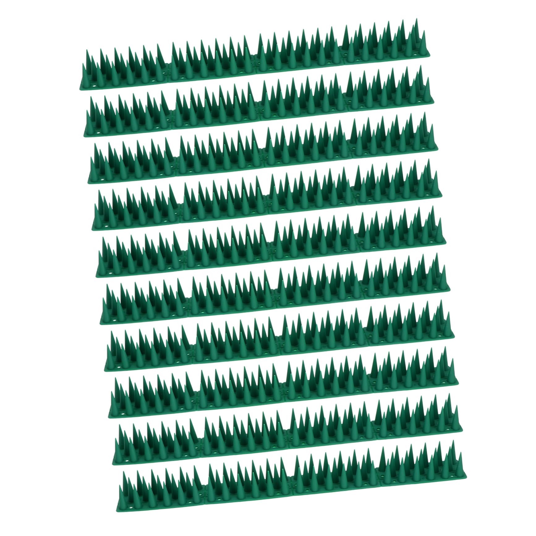 Spine Anti Uccelli in Plastica, 10 Set Verdi per Tetti e Strutture | Barriera Umana e Sicura, Impedisce Posa e Atterraggio, Adatta a Rondini e Piccioni