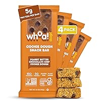 Vista 1 de Whoa Dough - Barras de masa de galletas comestibles, certificadas sin OMG, Kosher y sin gluten, bocadillos saludables, aperitivos a base de plantas