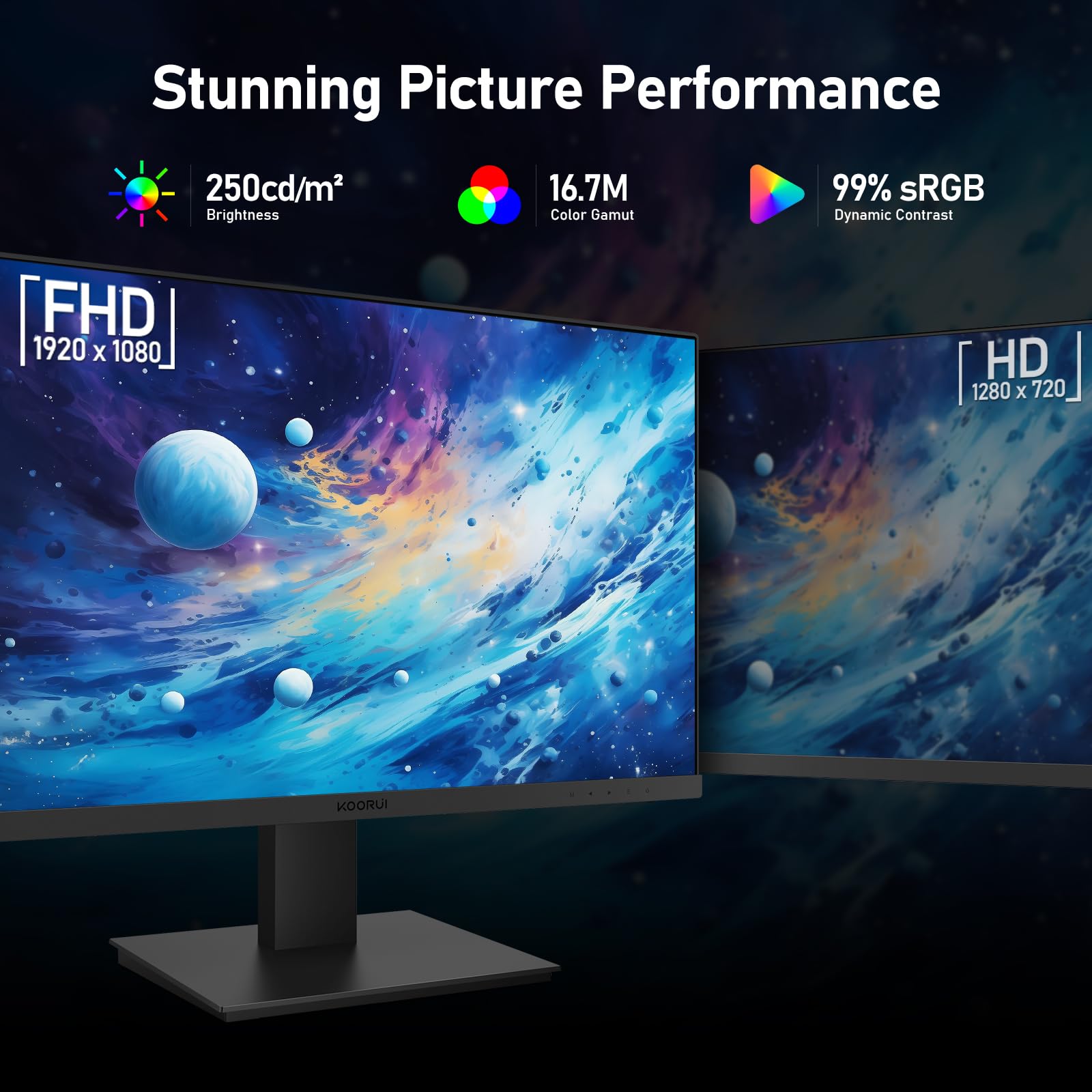 Snapklik.com : KOORUI 24-inch Computer Monitor Full HD 1920 X 1080p VA ...