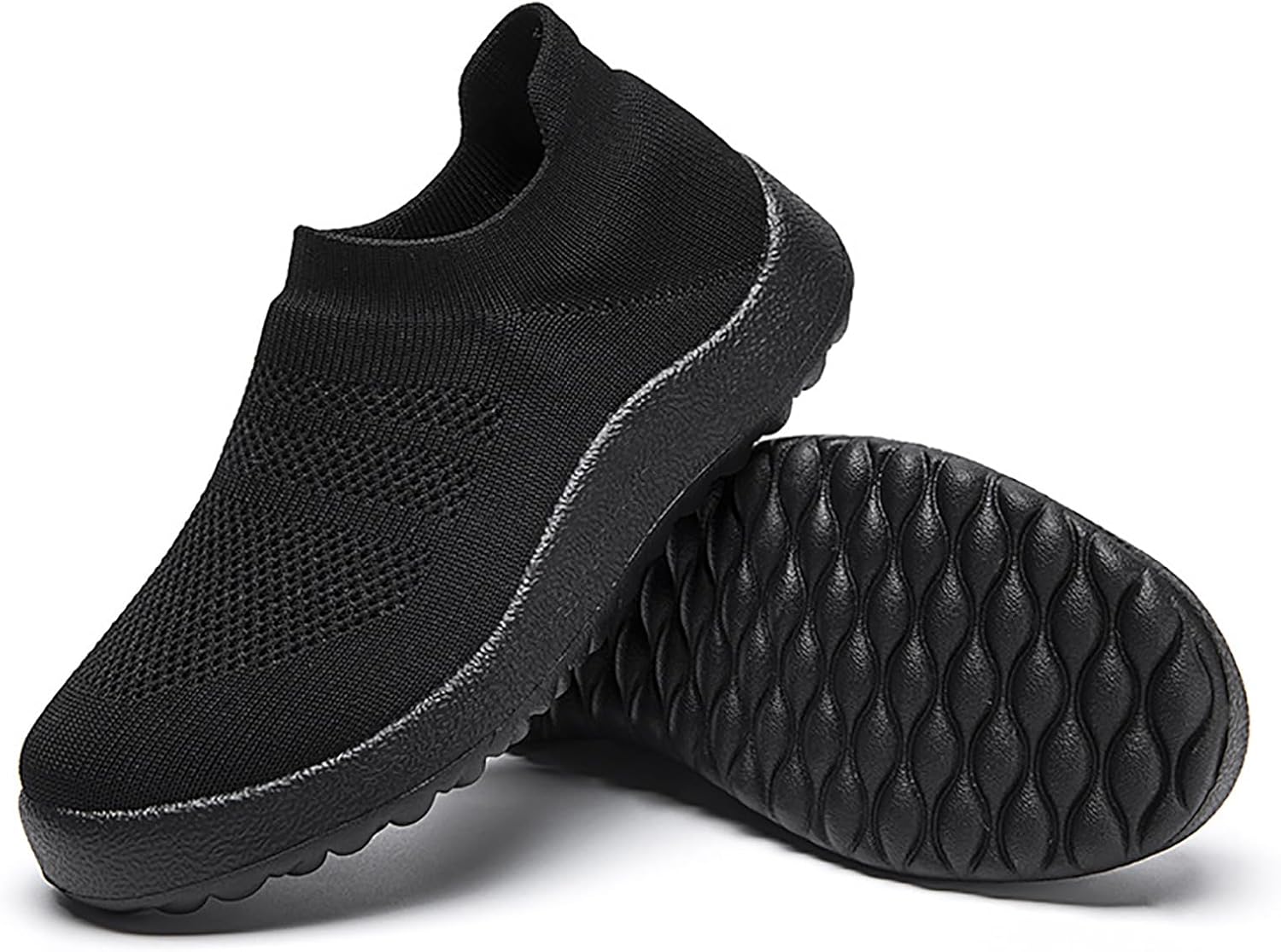 Women's Knitted Slip On Sneakers Comfortable Athletic Walking Sock Shoes Casual Breathable Mesh Tennis Workout Loafers - Image 6