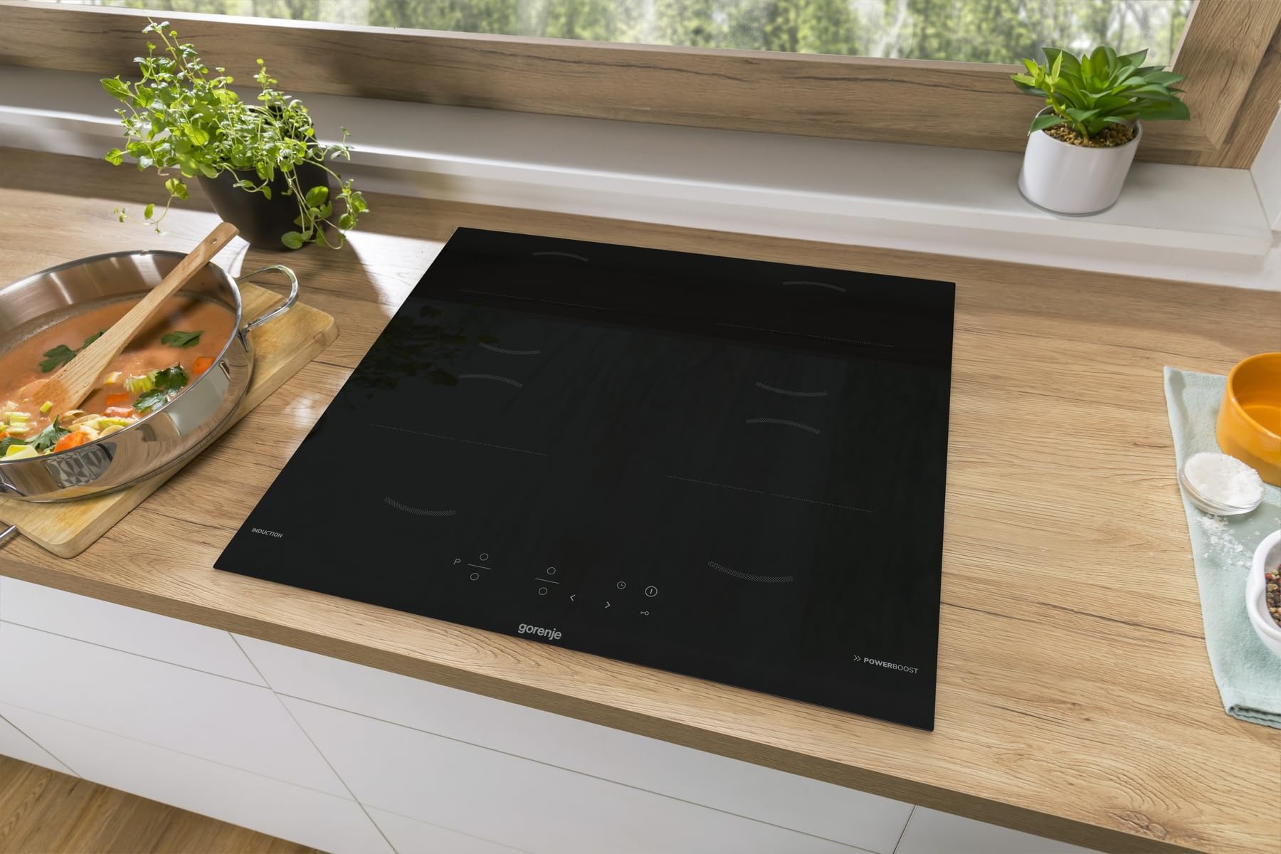 Gorenje GI6401BCE Induktions-Kochfeld 60 cm TouchControl PowerBoost Timer ChildLock Schwarz