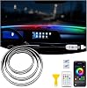 GPJYD LED Lights for Car Windscreens, 150cm RGB Ambient Lighting Car LED Interior Lights with 16 Million Colours, Noise Reduction and Intelligent Control Dashboard LED Strip for Car Windscreens.