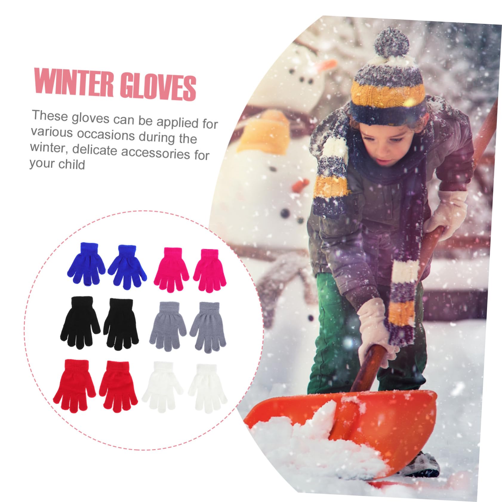 GALPADA 48pares Guantes De Invierno Para Niño Niña Cálidos y Creativos De Guantes Completos Adecuados Para Actividades Interiores y Exteriores