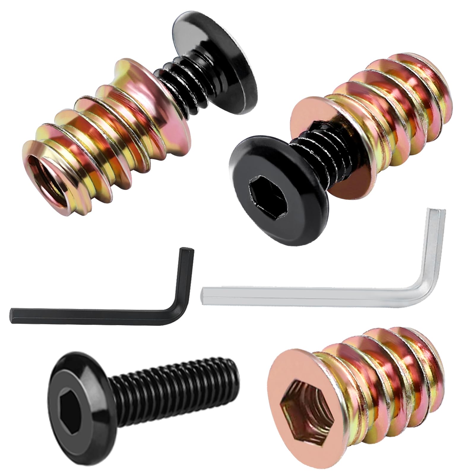 Furniture Screw Nuts - 32 Sets Wood Inserts -8 Furniture Screw Nuts - 32 Sets Wood Inserts -8