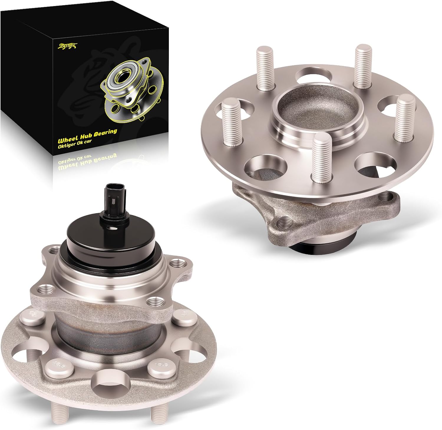 Oktiger 512644 Rear Wheel Bearing and Hub Assembly with ABS & 5-Lug Fit for Toyota Camry 2018-2024, RAV4 2019-2020, Avalon 2019-2022, C-HR 2020, for Lexus ES350 2019-2023, ES300h 2019-2023, Set of 2