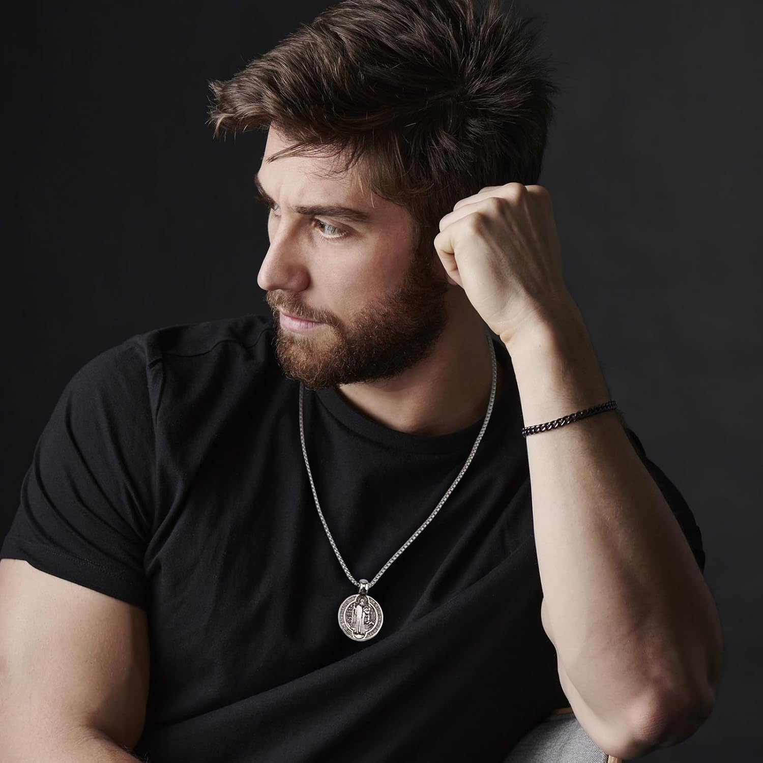 St Benedict Necklace, Stainless Steel Cross Pendant with Saint Benedict Medals, Catholic Medalla, Roman Exorcism Pendant Ghost Hunter Protection Medalla - Image 6