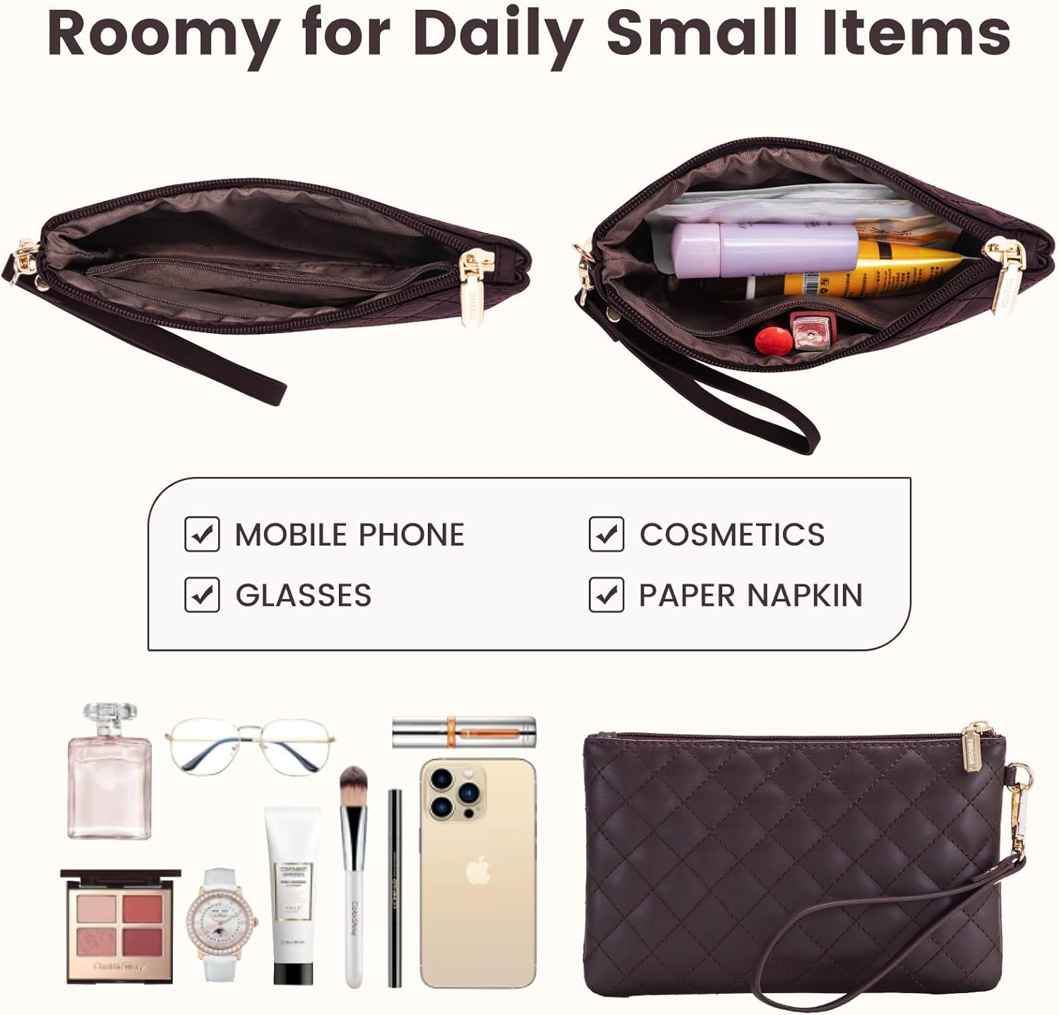 LOVEVOOK Laptop Tote for Women 15.6 Inch Canvas, Large Capacity Work Bag With Clutch Purse, Computer Office Business Briefcase, Casual Handbag for Travel College Teacher School - Image 7