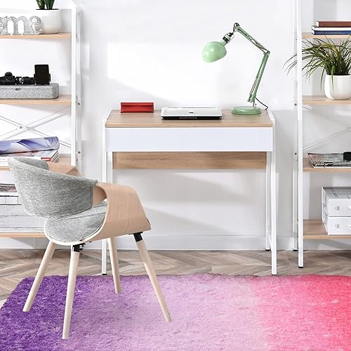 Miniatura 4 de A Nice Night Alfombra de Área de Piel Sintética Peluda y Esponjosa, Estampado de Estrella con Purpurina Tie Dye Rosa-Púrpura, Suave, Alfombras