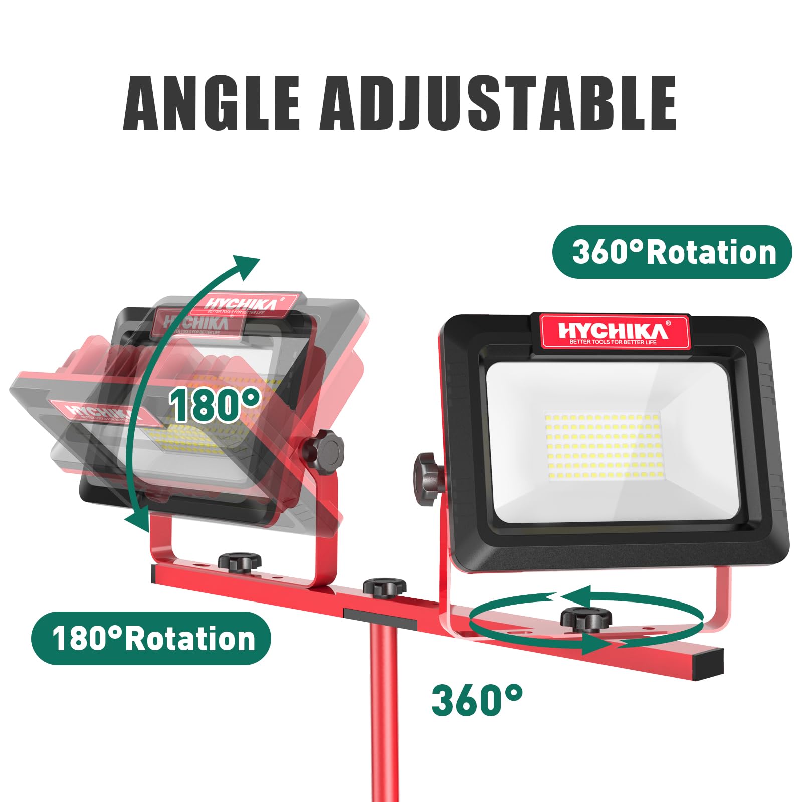 や*様 ARNNDP0003M Reflektor budowlany LED z statywem 2 x 60 W, Hychika