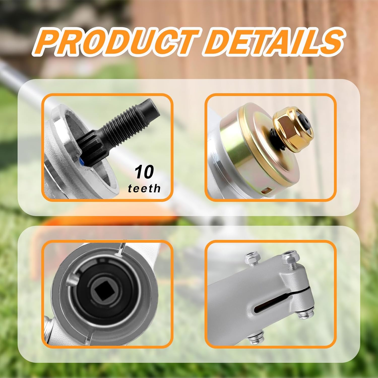 Trimmer Gear Head Gearbox Head Replacement for Echo SRM-225 SRM-225i SRM-2620 SRM-3020 SRM-225U SRM-266U SRM-280U String Trimmer/Brushcutter Weed Eater Brush Cutter Replace P021008182 P021046670、