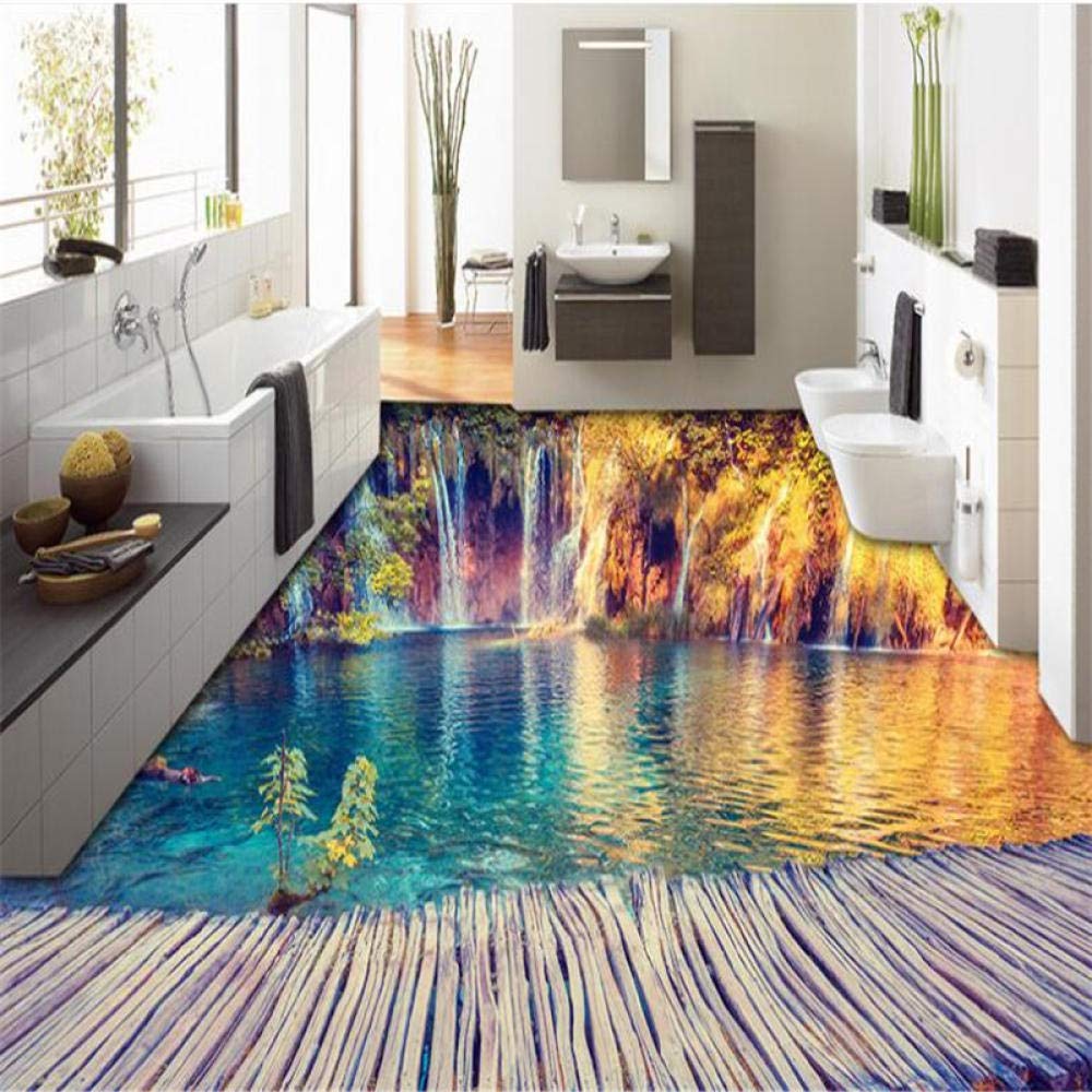Benutzerdefinierte großformatige Wandbilder HD 3D im Freien schöne Bodenfliesen Bodenverdickung wasserdichte PVC-verschleißfeste Folie-200 * 140cm