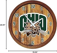Vista 101 de The Fan-Brand NCAA Oklahoma Sooners: Faux Barrel Top Wall Clock Sports Team Bar Sign Décor - Home Man Cave, Party Decoration - Made On Demand
