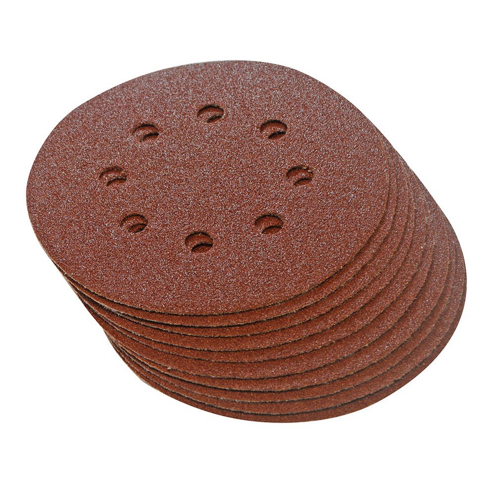 Silverline Multicolored 647920 Hook And Loop Discs Punched 125 Mm 10Pk 125 Mm 60 Grit