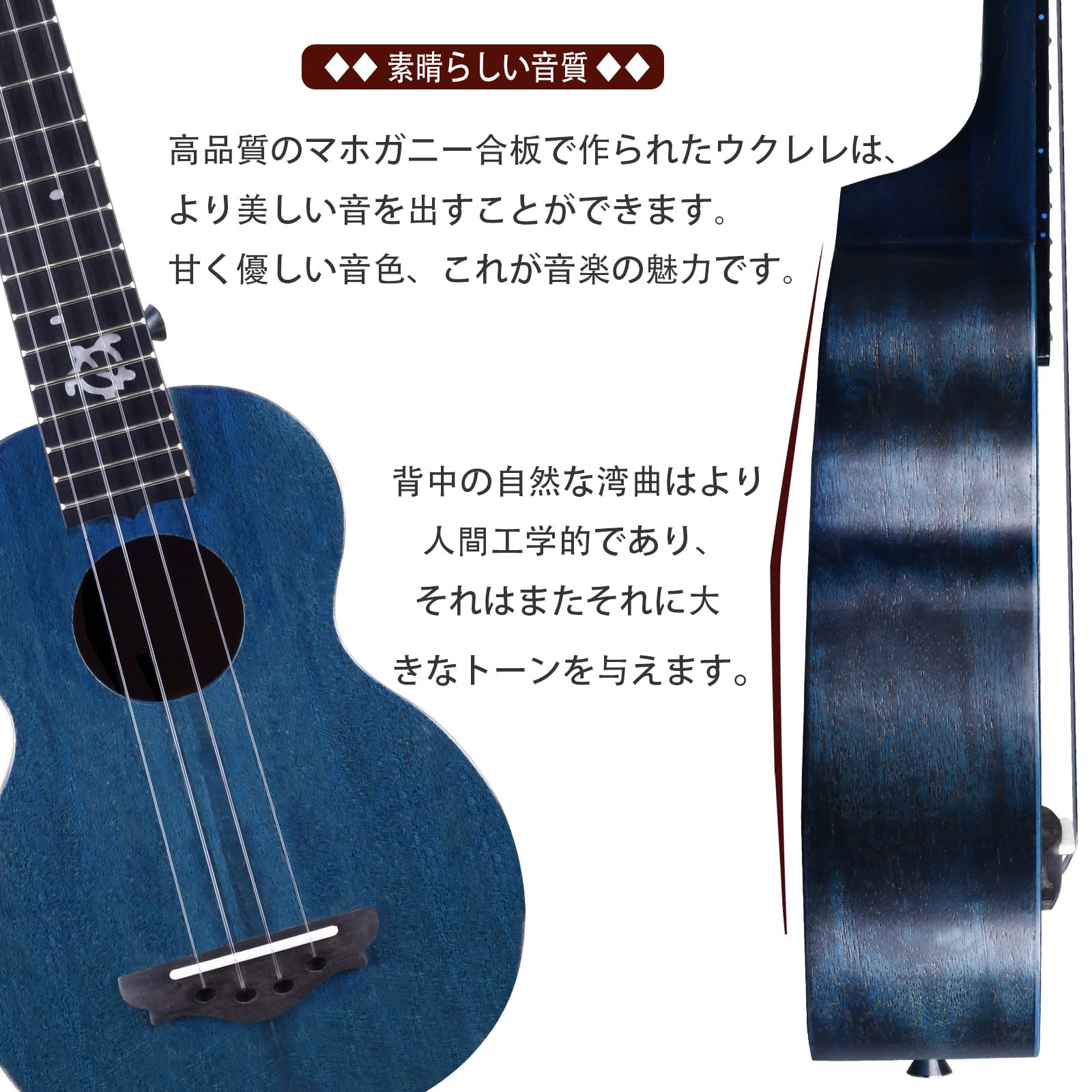 Amazon.co.jp: Riobo ウクレレキット 21 インチ プロ楽器 ソプラノ