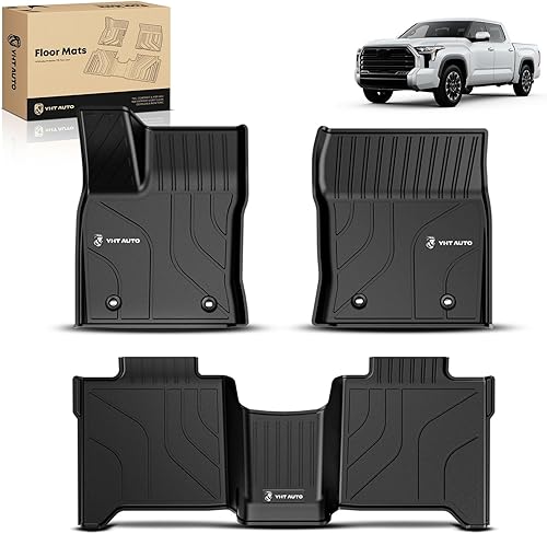 YHTAUTO Alfombrillas automotrices compatibles con Toyota Tundra 2022 2023, ajuste personalizado para todo tipo de clima, tapetes de goma de