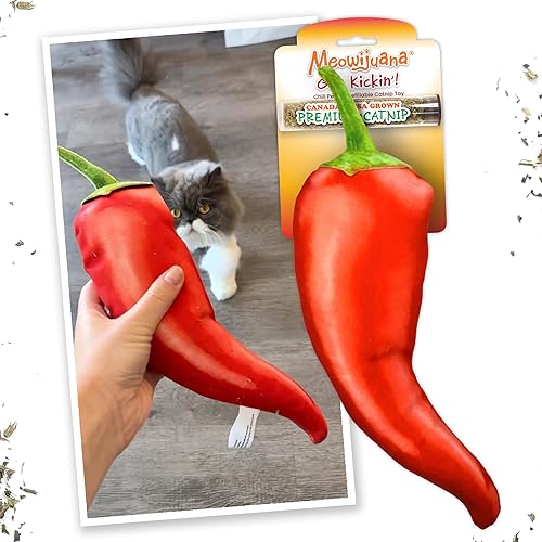 Miniatura 48 de Meowijuana Paquete de fresa Get Sprung Juguete de fresa recargable y mezcla de hierba gatera Happy Grass Promueve el juego y la salud del gato