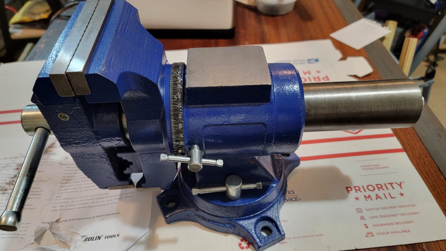 15/mo Finance Tools By Rolin 5 Inch MultiFunction Vises With Anvil Blue Bench Vise Heavy