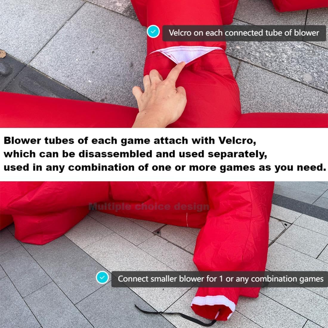 5 in 1 Inflatable Carnival Bundle Inflatable Sport Games Multi Sports X-O-Game, Basketball Hoop, Dart Throw, Ring Toss, Soccer Goal for School, Family, Team Game, Birthday image 6 of 6 B0FM3Z3RVJ