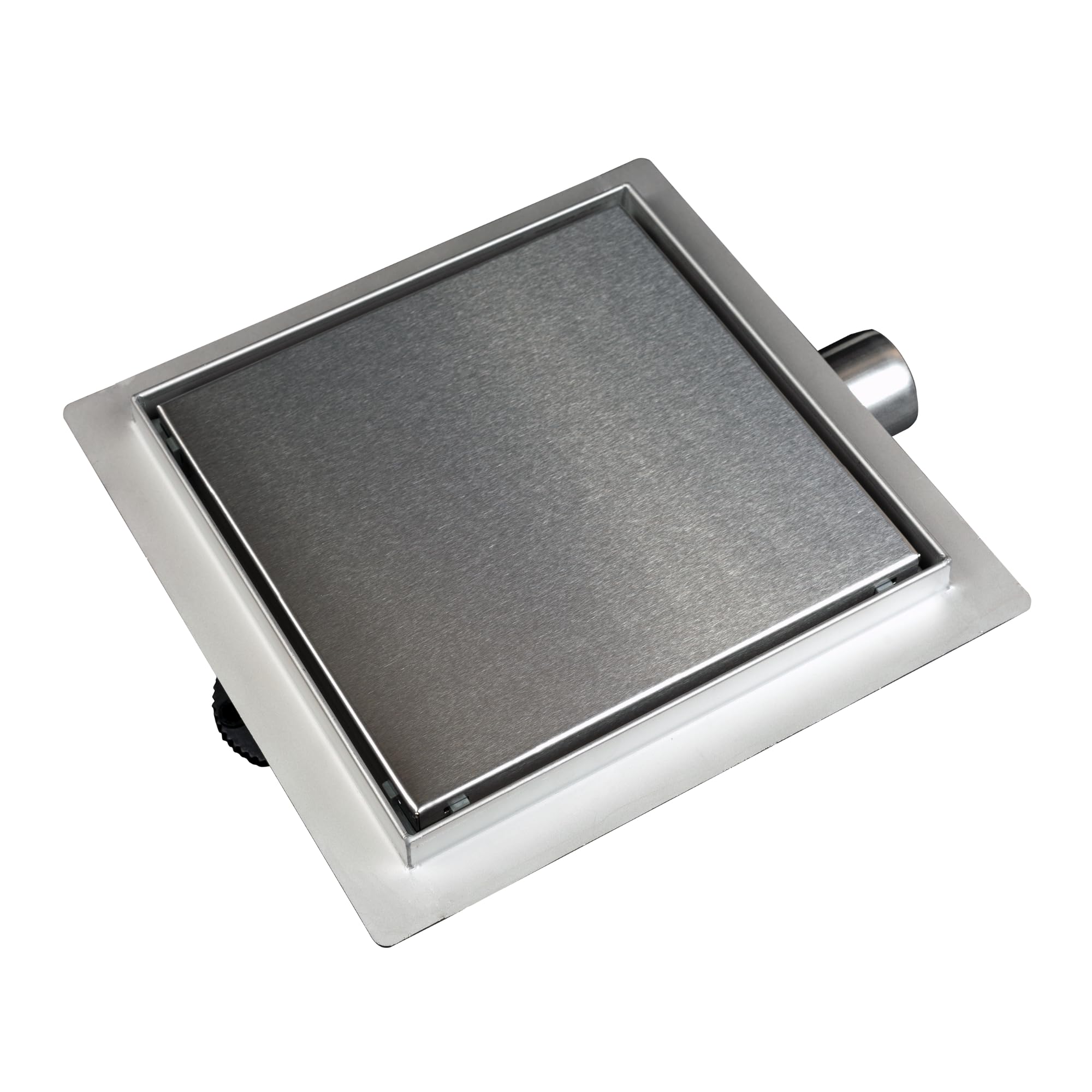 Scarico per Doccia Quadrato 15x15cm in Acciaio Inossidabile Completo, Canale di Scarico per Il Bagno, Scarico a Pavimento con Pannello o Piastrella, Scarico per Doccia Quadrato SQ-Drain 2in1