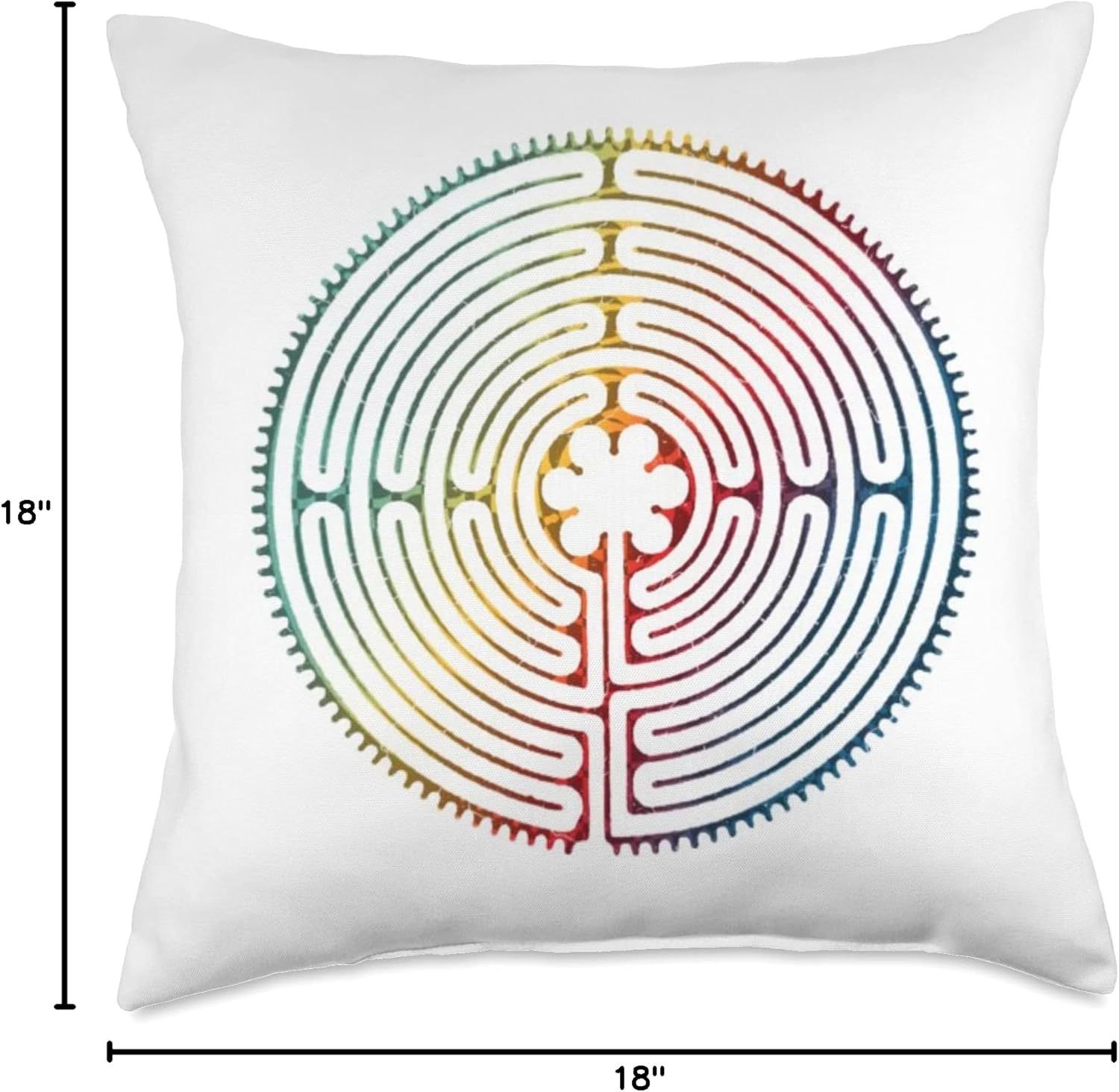 Chartres Labyrinth Throw Pillow