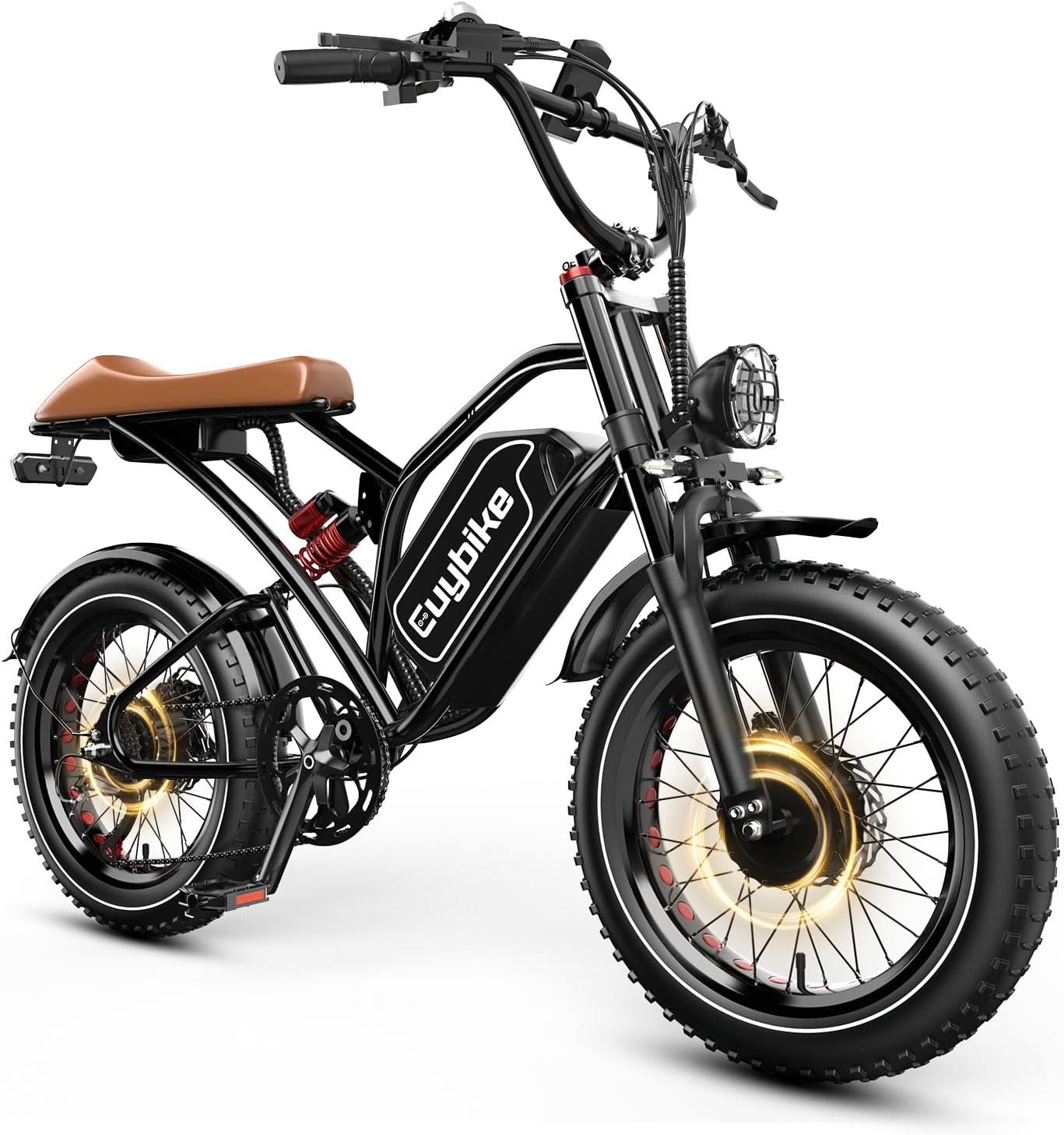 EUYBIKE Electric Bike for Adults, 2000W/3000W Peak Single/Double Motor with 48V/52V 25AH/30AH Battery, 20"x4.0" Fat Tires 35MPH/37MPH Ebike, Dual Hydraulic Disc Brake Full Suspension Electric Bicycle