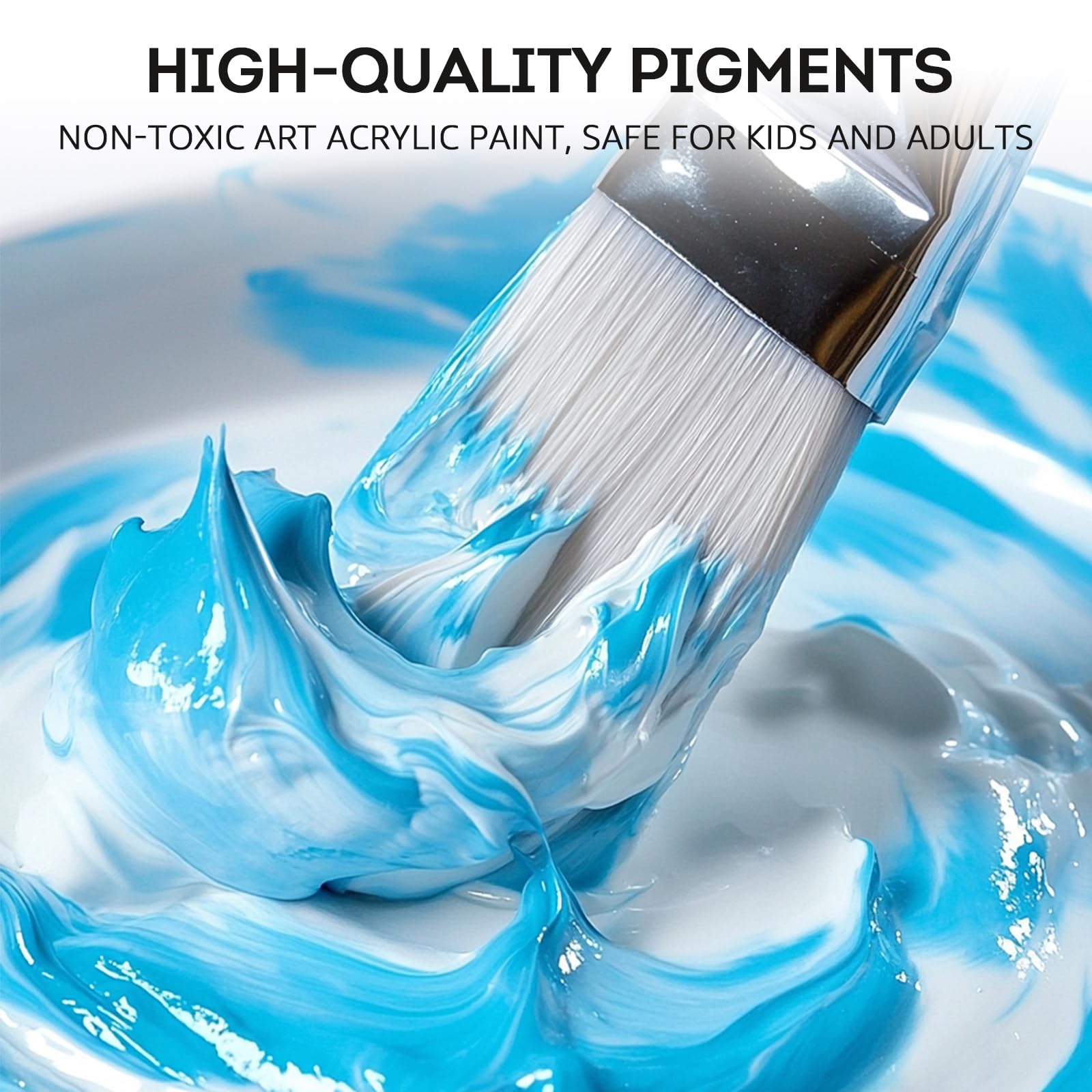ABEIER Juego de pintura acrílica a granel, 20 colores (250 ml), acabado mate, pigmentos ricos, pinturas no tóxicas para pintar sobre lienzo, manualidades, madera, cerámica, ideal para principiantes y