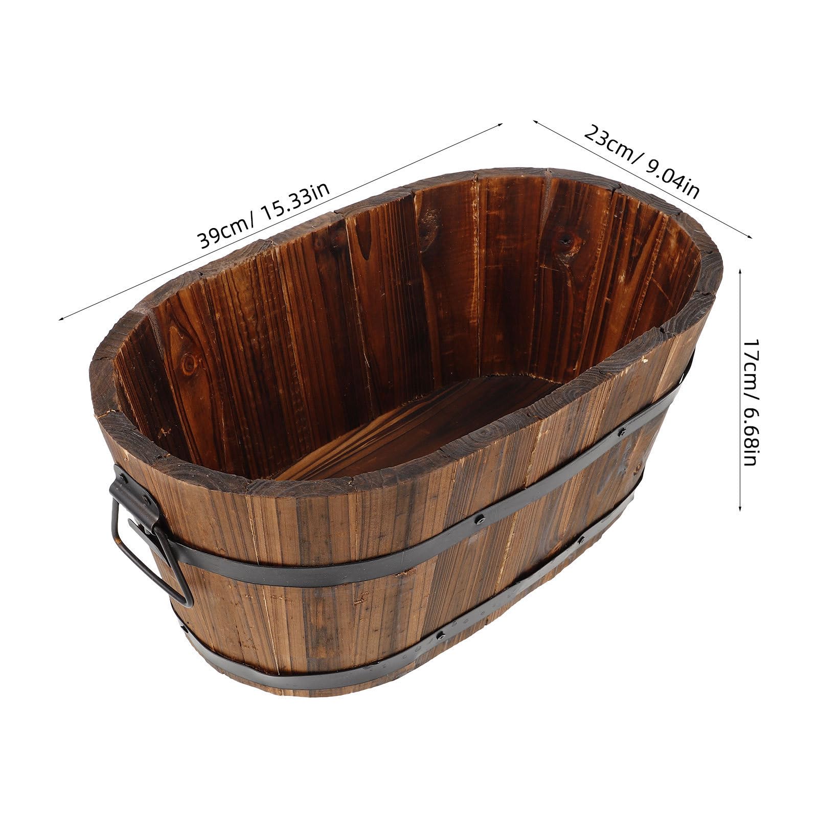 WOONEKY Holz Pflanzkübel Recycelbar Für Wohnzimmer Und Balkon Multifunktional Gemüse Gartenbedarf Pflanzgefäße 30x20x25cm