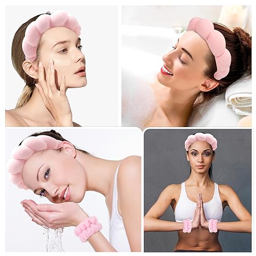 Miniatura 4 de Zkptops Diadema de spa con esponja acolchada suave para mujeres y niñas, aro de moda para el cabello, regalos de Navidad, accesorio para el cabello,