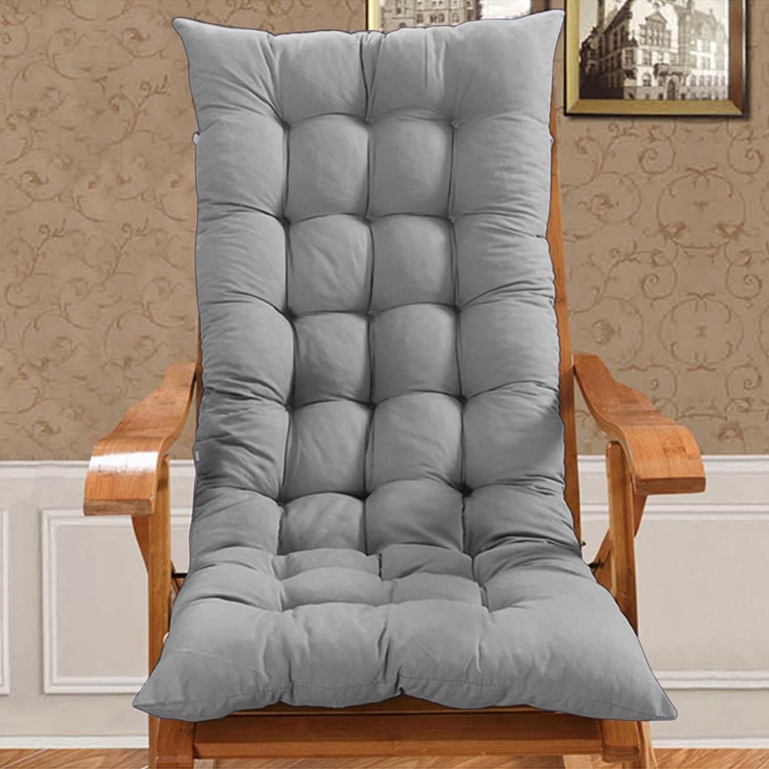 Cuscino per Sedia a Sdraio da Giardino Morbido Confortevole Cuscino per Lettino Prendisole Cuscini per Sedie a Dondolo Antiscivolo Cuscino per Sdraio Relax per interni ed esterni(B,120x48x8cm)