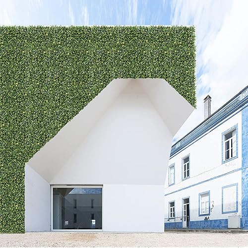 Miniatura 7 de SunnyRoyal Paneles de boj artificiales de 20 x 20 pulgadas, pantalla de valla de hiedra pivotante, valla de jardín para decoración de valla de patio